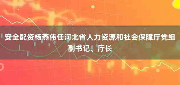 安全配资杨燕伟任河北省人力资源和社会保障厅党组副书记、厅长