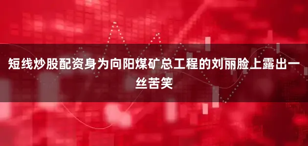 短线炒股配资身为向阳煤矿总工程的刘丽脸上露出一丝苦笑